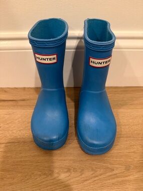 Hunter Kids Bright Blue Rain Boots